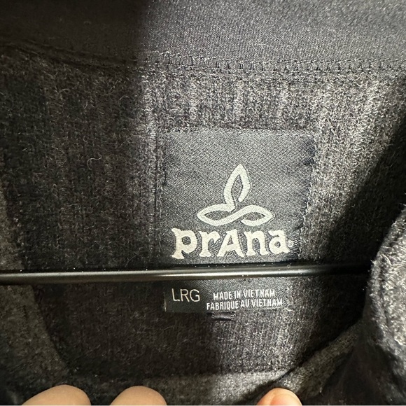 prAna Appian Recycled Wool Blend Full Zip Sweater Jacket Mens Size Large - Picture 2 of 9